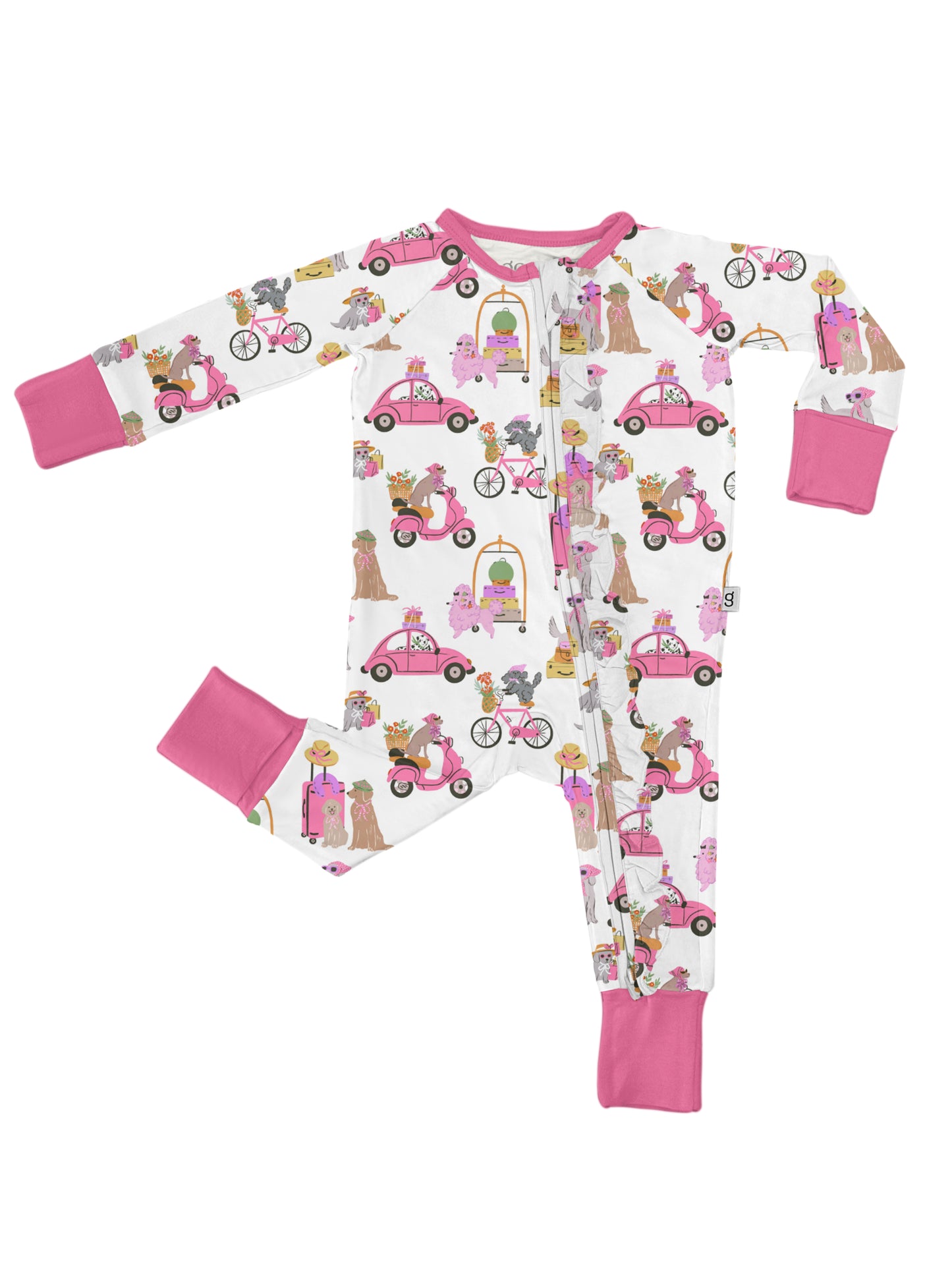 GOOSIES- LS ZIP PJ-PUPPY CHIC