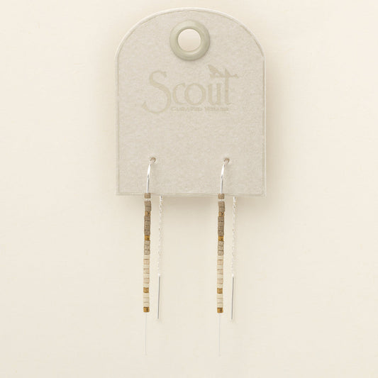 SCOUT CHRCOLOR THREAD EARRING-PEWTER-SIL