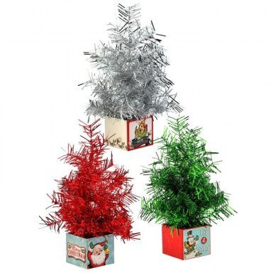 12" RETRO GIFT BOX W/TREE