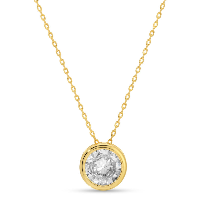 SPLENDID IRIS-NECKLACE-16" LARGE DISC LINK CHAIN-GOLD