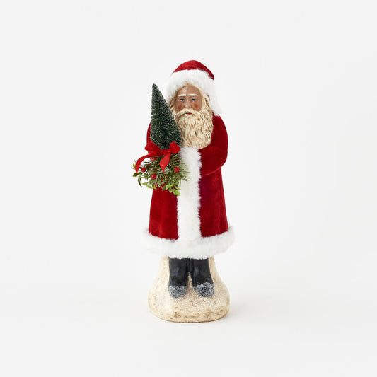 17.5" RED VELVET BELSNICKEL SANTA