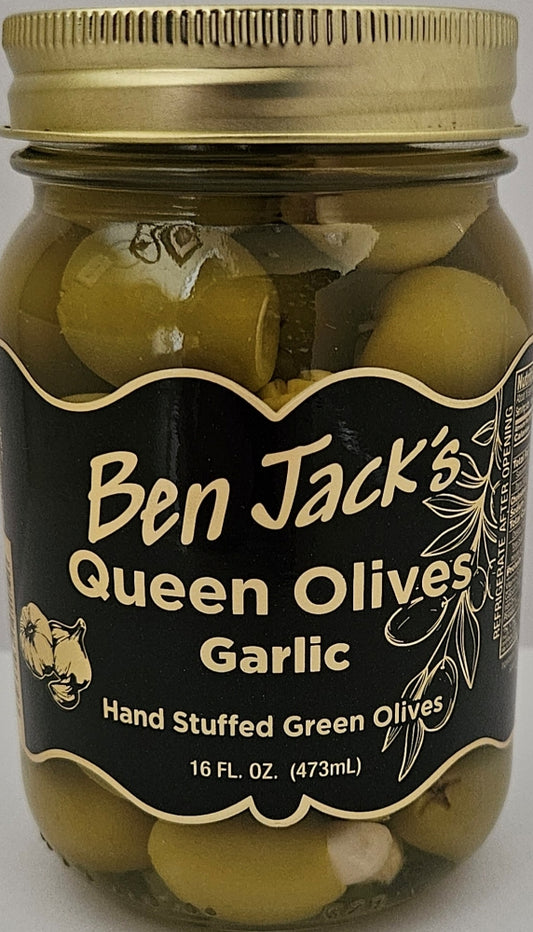 BEN JACK-GARLIC STUFFED QUEEN OLIVES