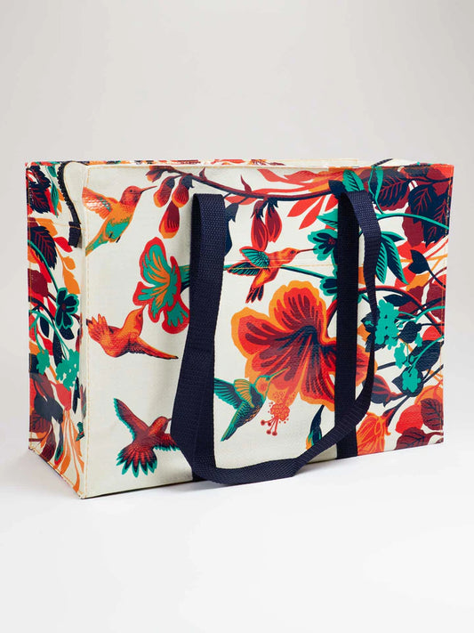 BLUE Q-HUMMINGBIRD SHOULDER TOTE