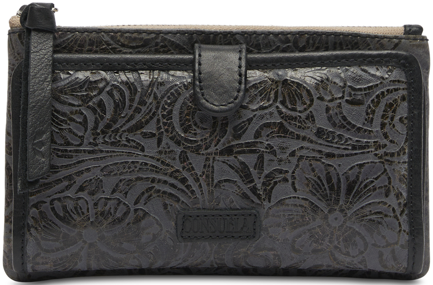 CONSUELA SLIM WALLET-STEELY