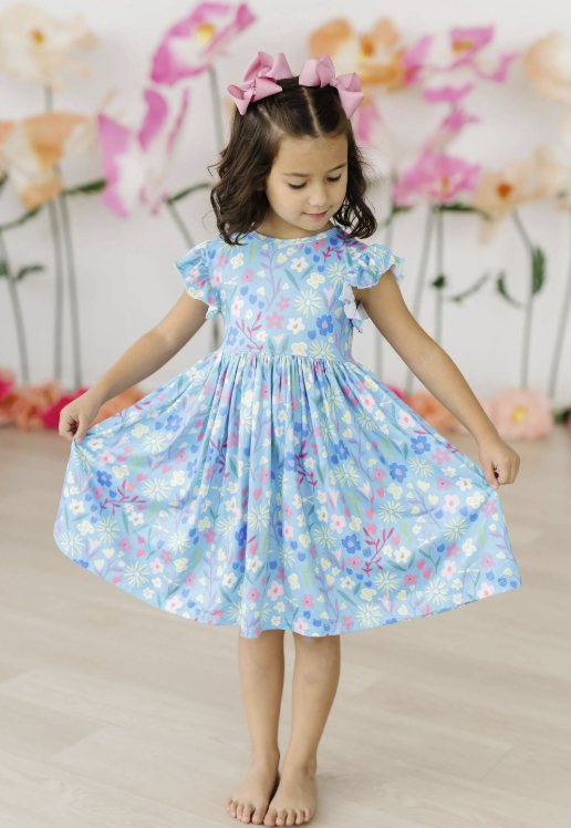 MILA & ROSE GIRLS TWIRL DRESS-SPRINGTIME-3T