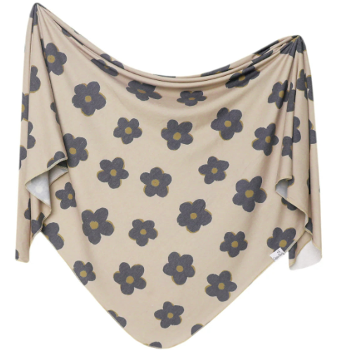 COPPER PEARL SWADDLE BLANKET - GEMMA IN TAN
