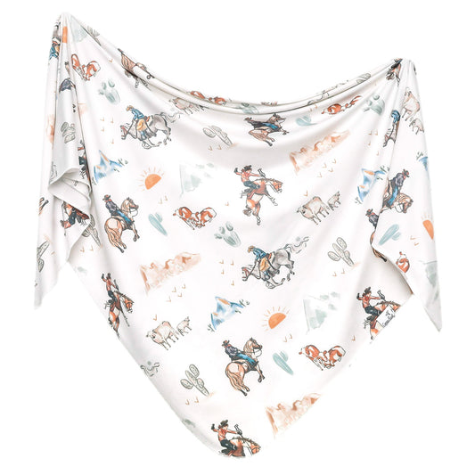 COPPER PEARL KNIT SWADDLE BLANKET-BOONE