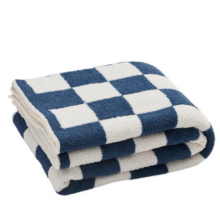 NAVY/WHITE CHECKERED BLANKET