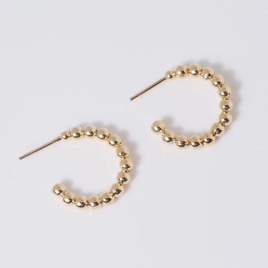 COASTAL GRIT-HIGHLAND HOOP EARRINGS-GOLD