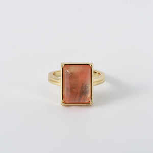 COASTAL GRIT GOLD MANDRIAN RING-SIGNET