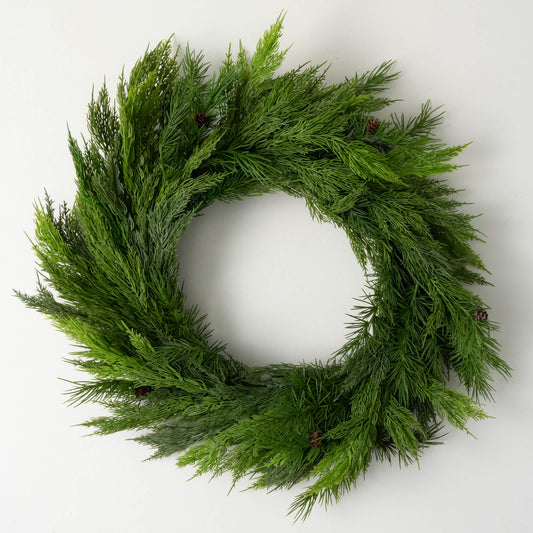 28"L X 12"W X 2H CEDAR WREATH