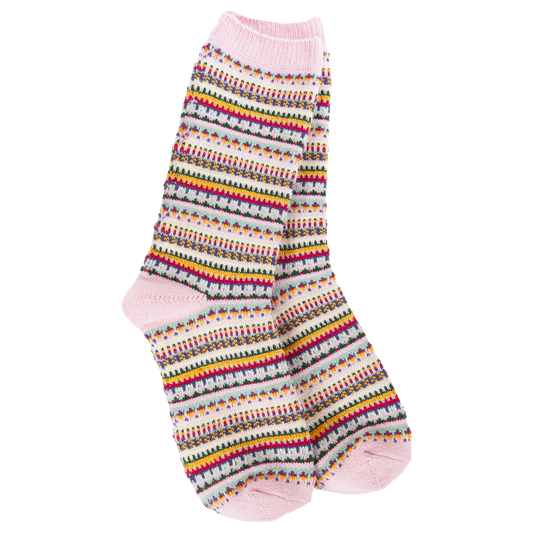 WORLDS SOFTEST SOCK-PINK STRIPE