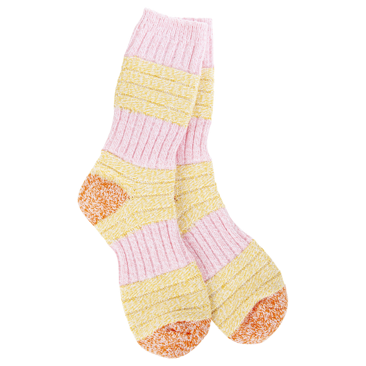 WORLDS SOFTEST SOCK-PINK/HONEY