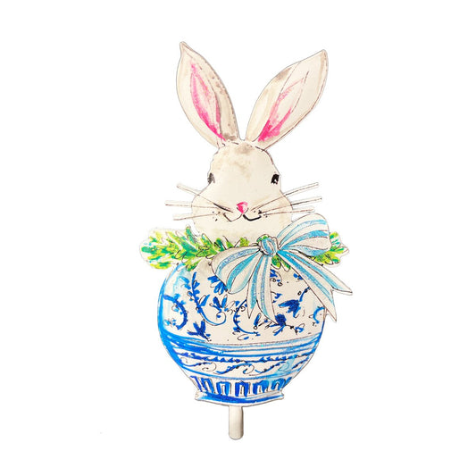 ROUND TOP BECKS EGG & BUNNY FINIAL