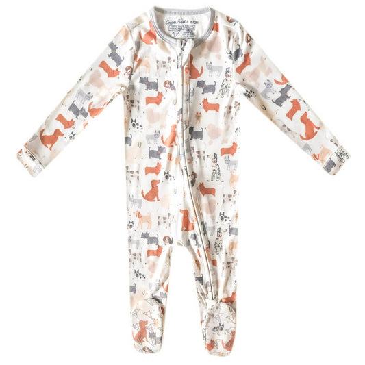 COPPER PEARL ZIP-UP FOOTIE-RUFUS