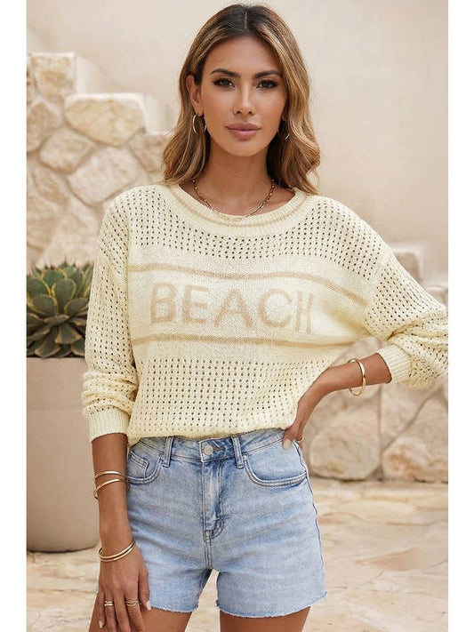 LITTLE DAISY CLOSET BEACH TOP- CREAM