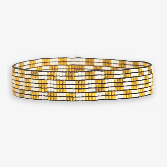 INK & ALLOY ALEX BRACELET-BLK/GOLD