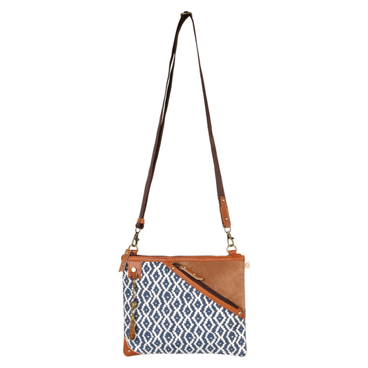 VAAN-GRAYSON WIDE XBODY BAG W/ POCKET - BLUE BREEZE