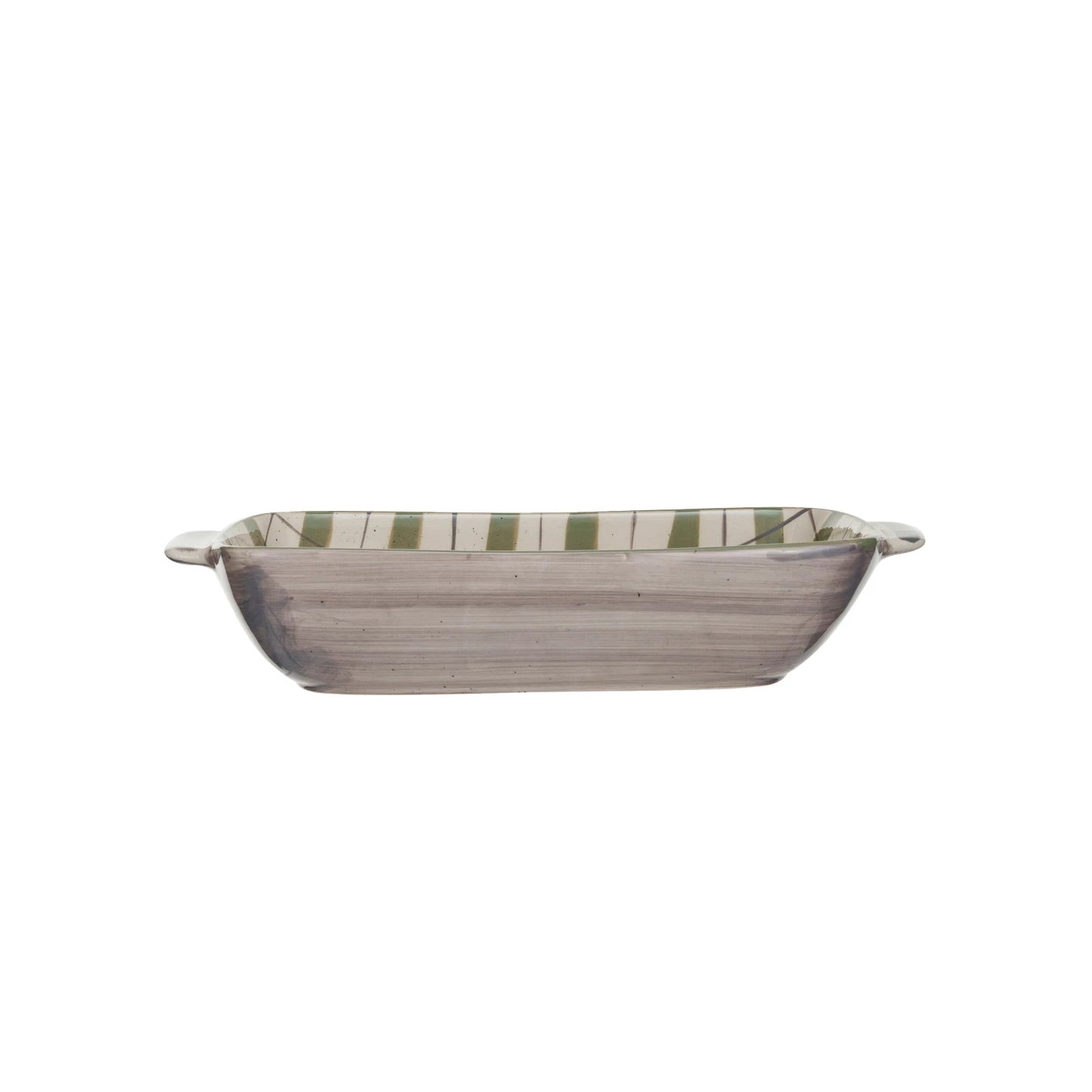 11X6X2 3/4 STONEWARE BAKING DISH-PLAID
