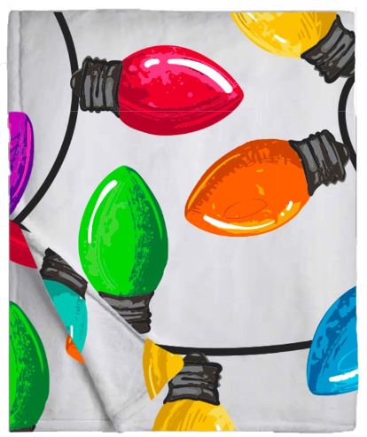 50X80 SOFT BLANKET- CHRISTMAS LIGHTS