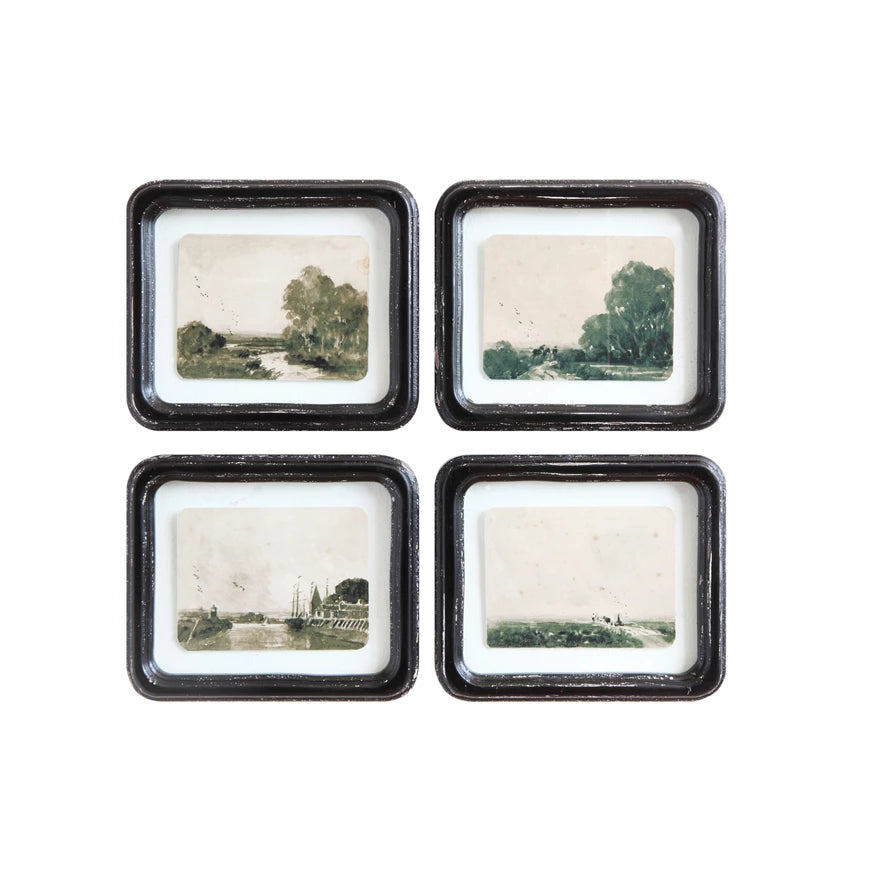 8X7 WOOD WALL DECOR W/FLOATING LANDSCAPE