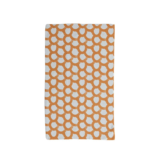 WAFFLE WEAVE MICROFIBRE TEA TOWEL - CIRCLES