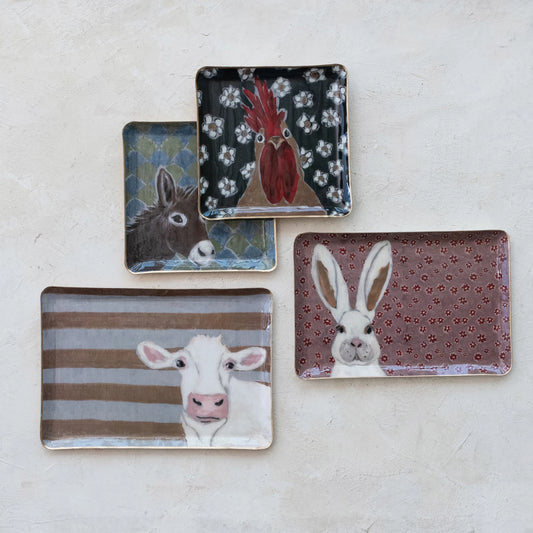 SQUARE ENAMEL TRAY