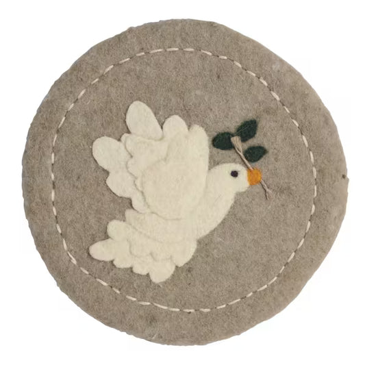 MUD PIE FELT TRIVET- DOVE
