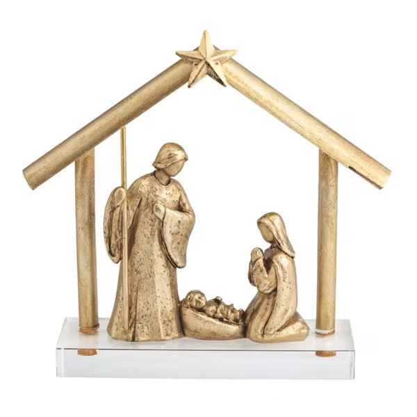 MUD PIE- ACRYLIC BASE GOLD NATVITY