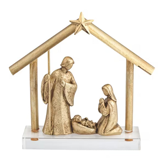 MUD PIE- ACRYLIC BASE GOLD NATVITY