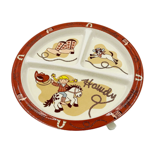 ORE SUGARBOOGER COWGIRL SPILL PROOF BABY PLATE