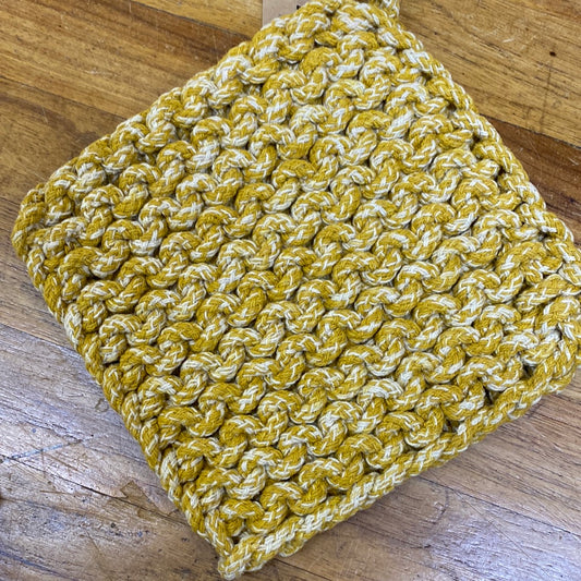 MELANGE COTTON CROCHETE POT HOLDER