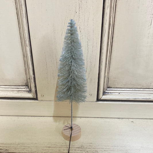 BOTTLE BRUSH TREE-8"  LIME GREEN