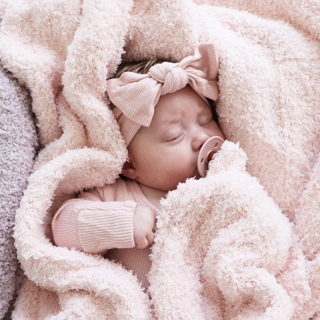 CADEN LANE-LUXE BLANKET- ROSE