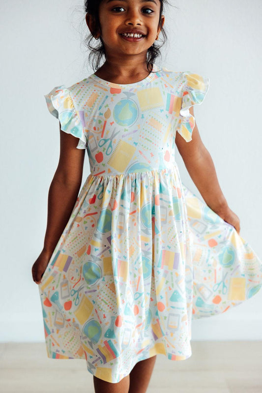 MILA & ROSE TWIRL DRESS-CAMPUS CUTIE