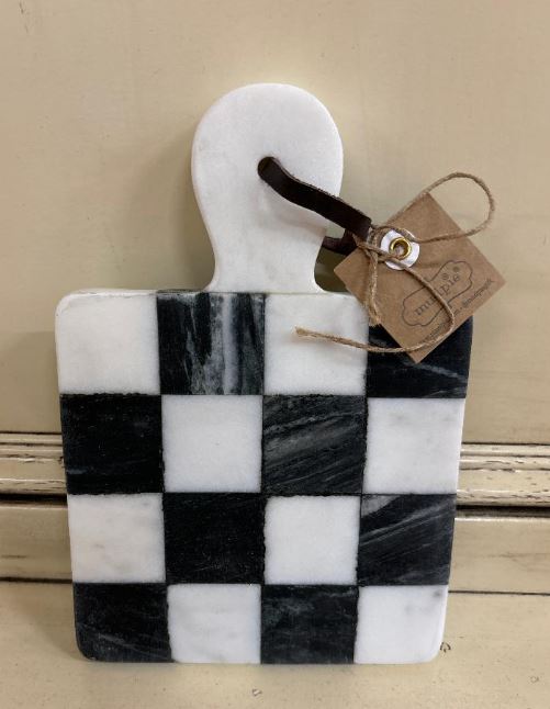 MUD PIE SQUARE CHECKED BOARD