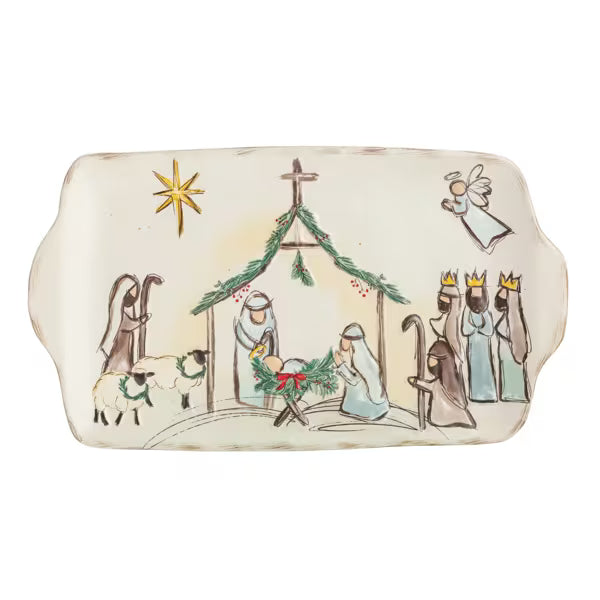 MUD PIE NATIVITY PLATTER
