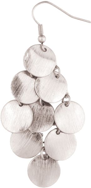 RAIN-S TONE BRUSH FINISH EARRINGS-SILVER