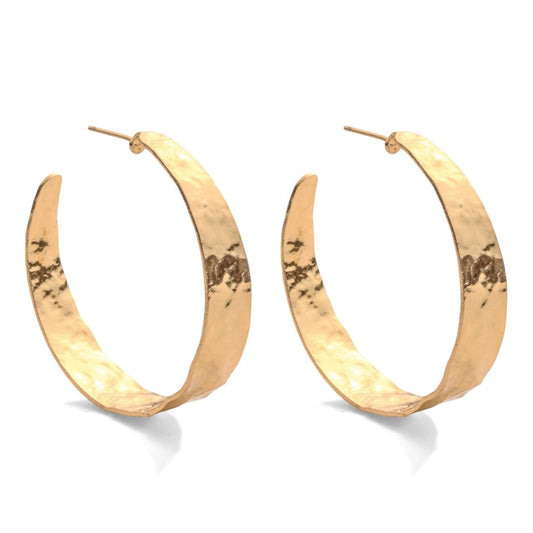 SPLENDID IRIS-WIDE GILDED COLLECTION HOOP-GOLD