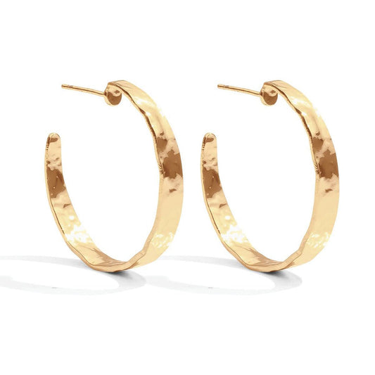 SPLENDID IRIS-FLAT MED HOOP-GOLD