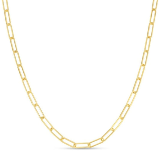 SPLENDID IRIS-NECKLACE-16" LARGE DISC LINK CHAIN-GOLD