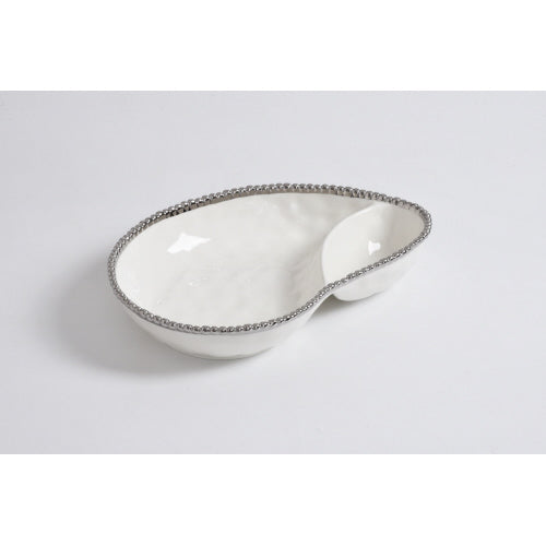 PAMPA BAY 2 SECTION SERVING PIECE-WHITE