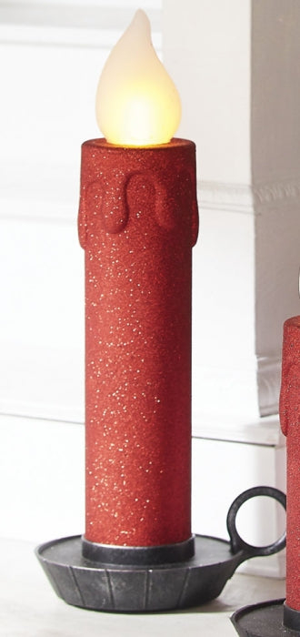 RAZ RED GLITTER BATTERY OP-CANDLE