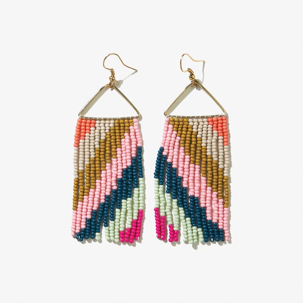 INK & ALLOY -WHITNEY DIAGONAL EARRINGS-RAINBOW