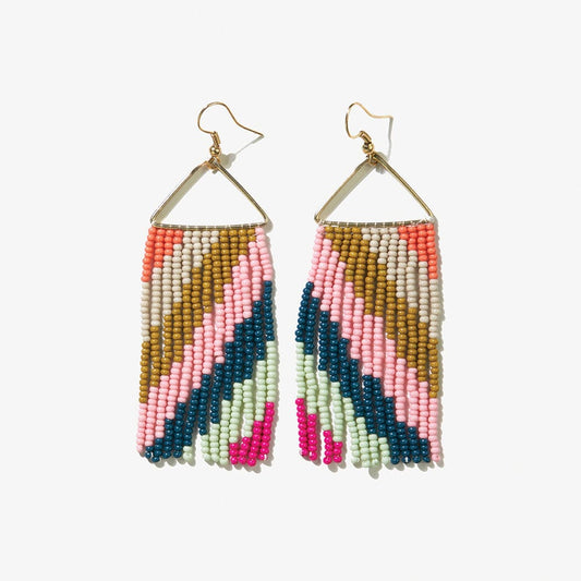INK & ALLOY -WHITNEY DIAGONAL EARRINGS-RAINBOW