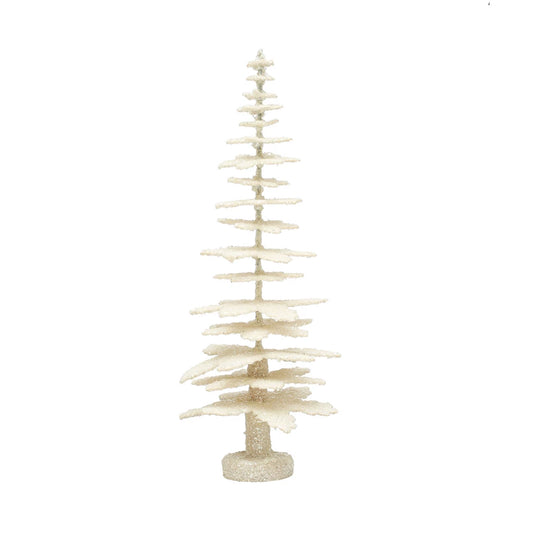 5" X 12 1/2H PAPER TREE W/GLITTER ANTIQU