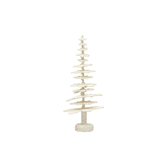 4" X 9H PAPER TREE W/GLITTER ANTIQUE FIN