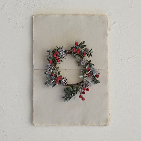 4 INCH ROUND BOXWOOD WREATH
