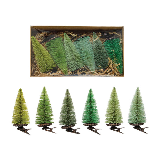 S/6  2" ROUND X 4 1/2 H SISAL CLIP ON-GR