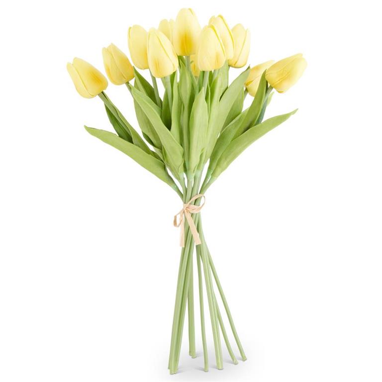 REAL TOUCH 13.5" MINI TULIPS/YELLOW